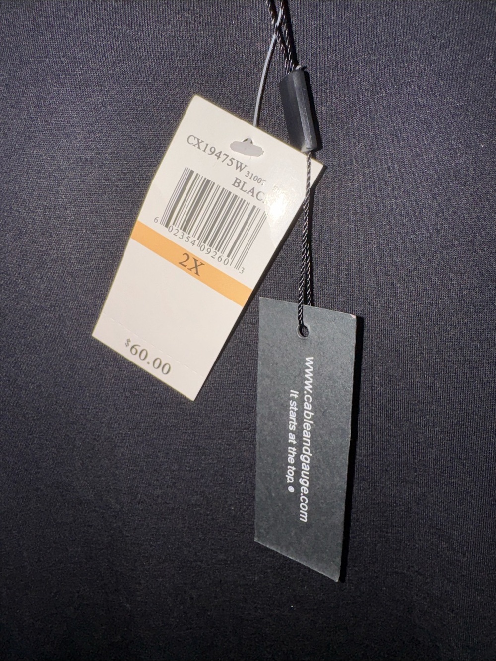 Cable & Gauge Black Long-Sleeve Asymmetric Tunic - Picture 4 of 4
